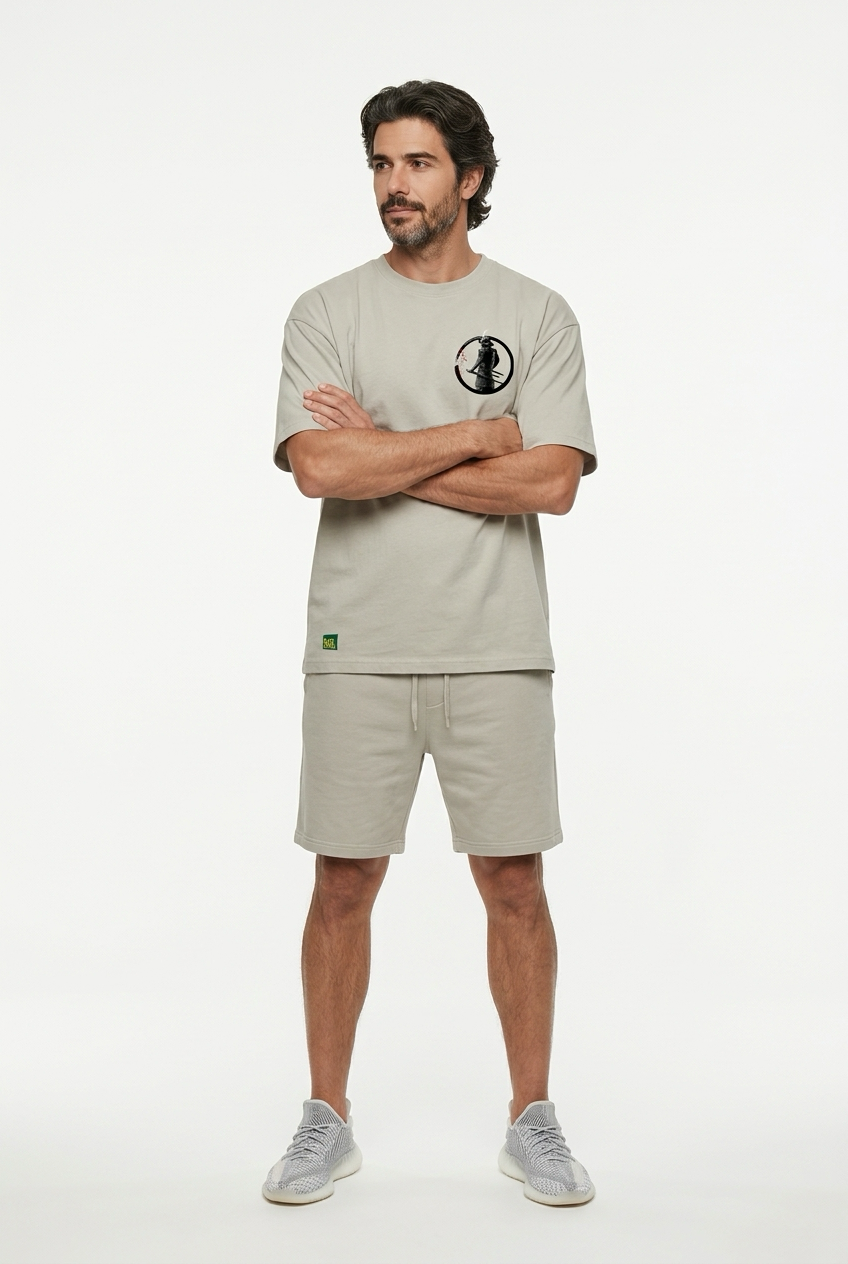 Bushi Unisex Oversize T-Shirt Küf Yeşili