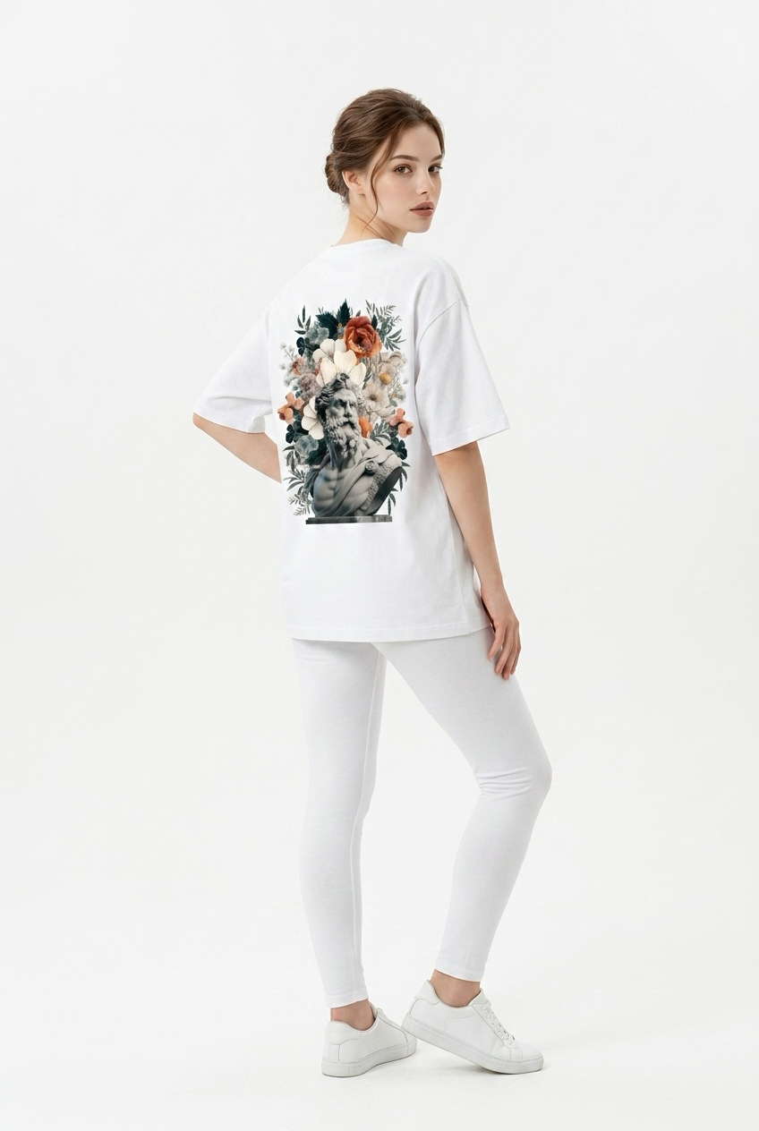 Arte Unisex Oversize T-Shirt Beyaz