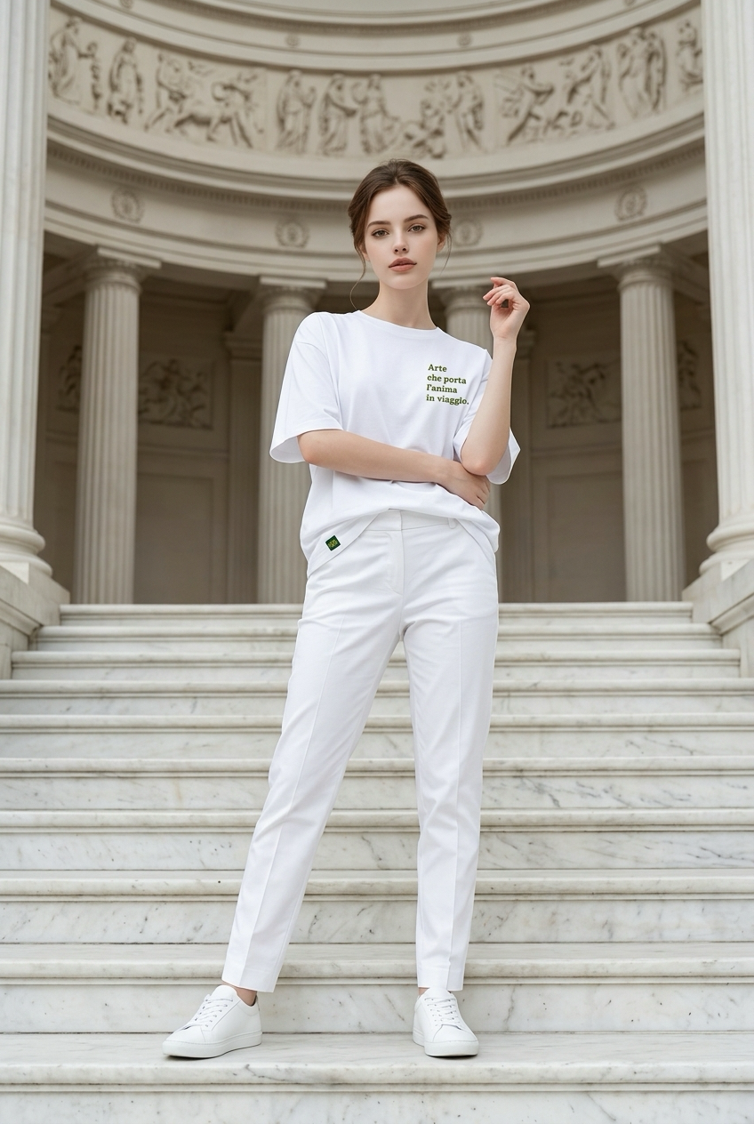 Arte Unisex Oversize T-Shirt Beyaz