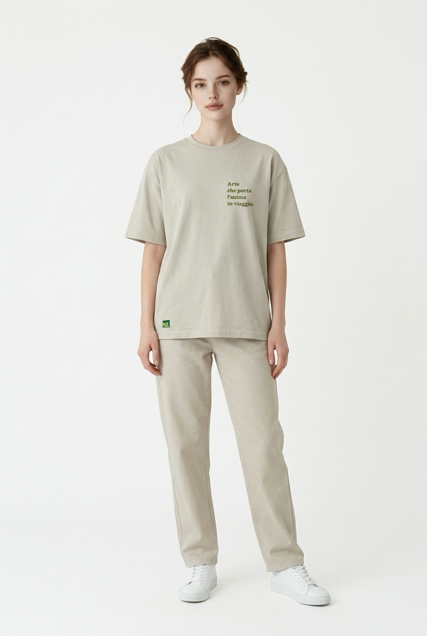 Arte Unisex Oversize T-Shirt Küf Yeşili