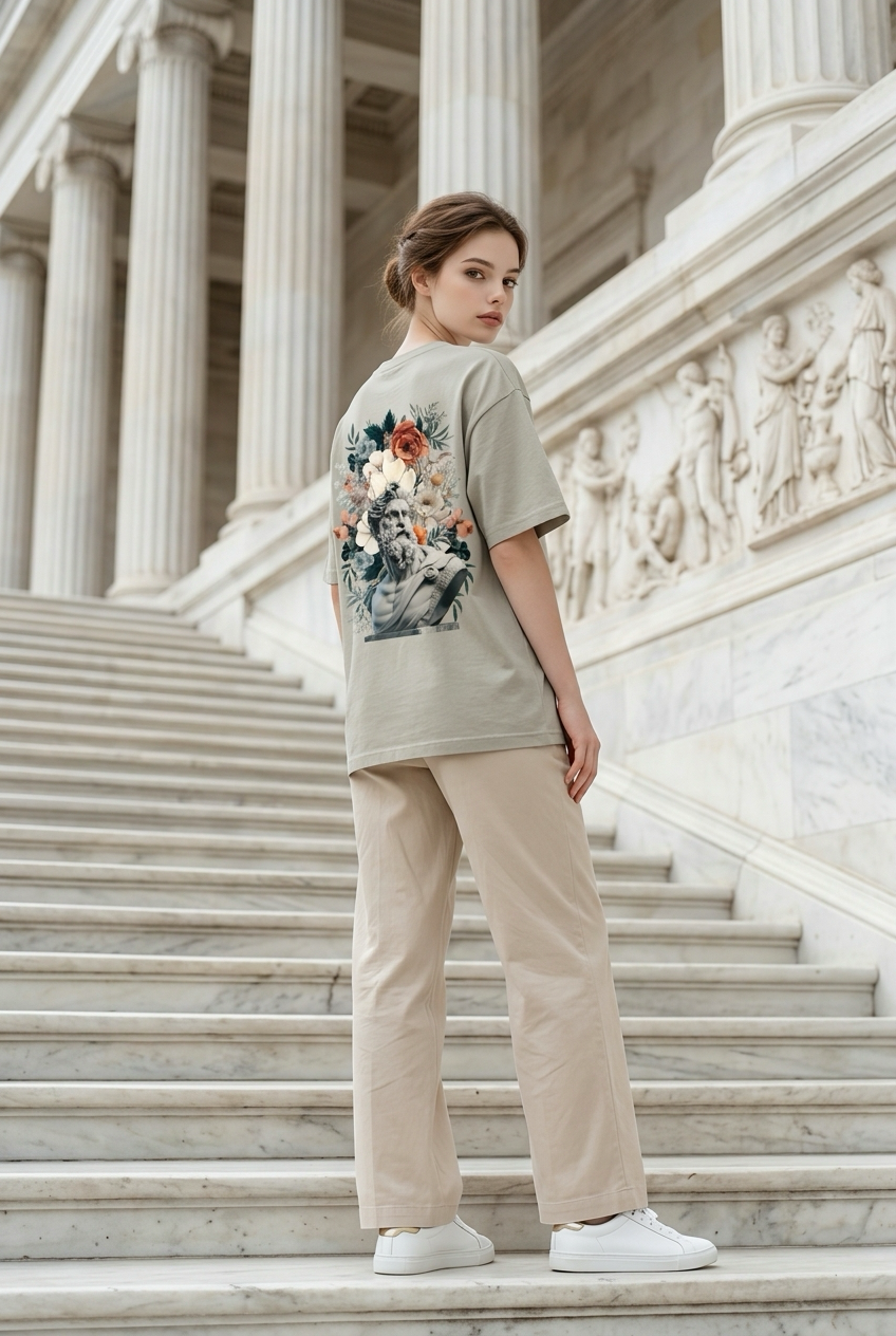 Arte Unisex Oversize T-Shirt Küf Yeşili