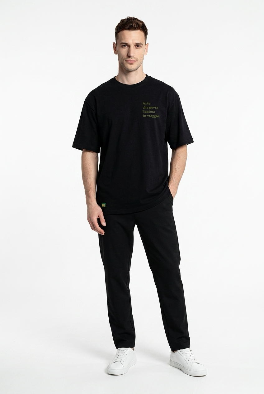 Arte Unisex Oversize T-Shirt Siyah