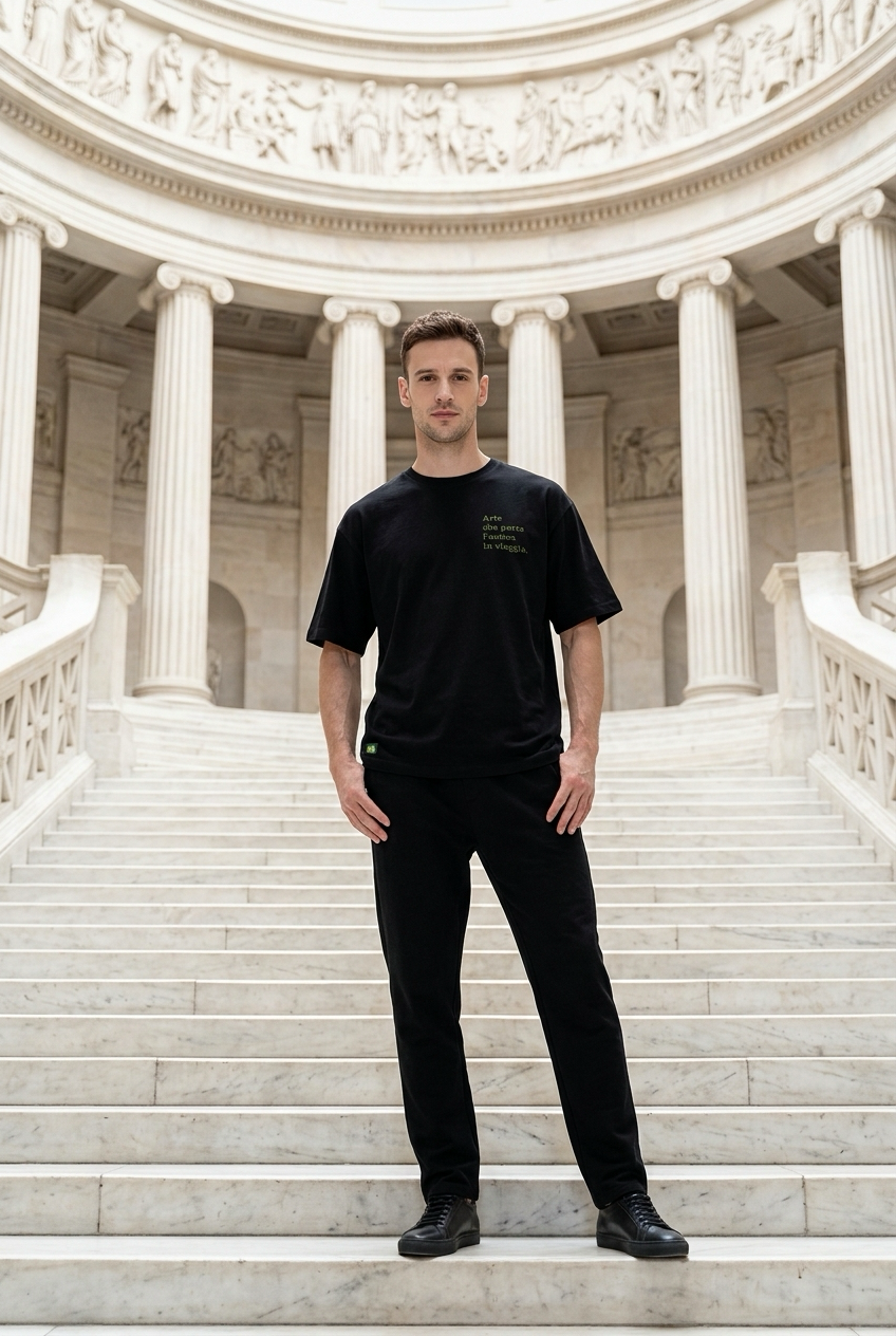 Arte Unisex Oversize T-Shirt Siyah