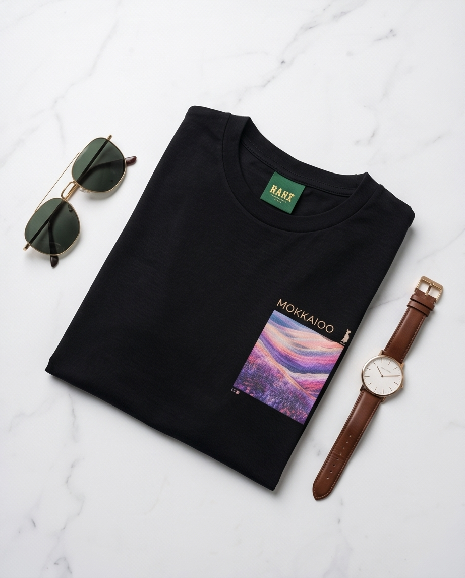 Journey of Lavender Unisex Oversize T-Shirt Siyah