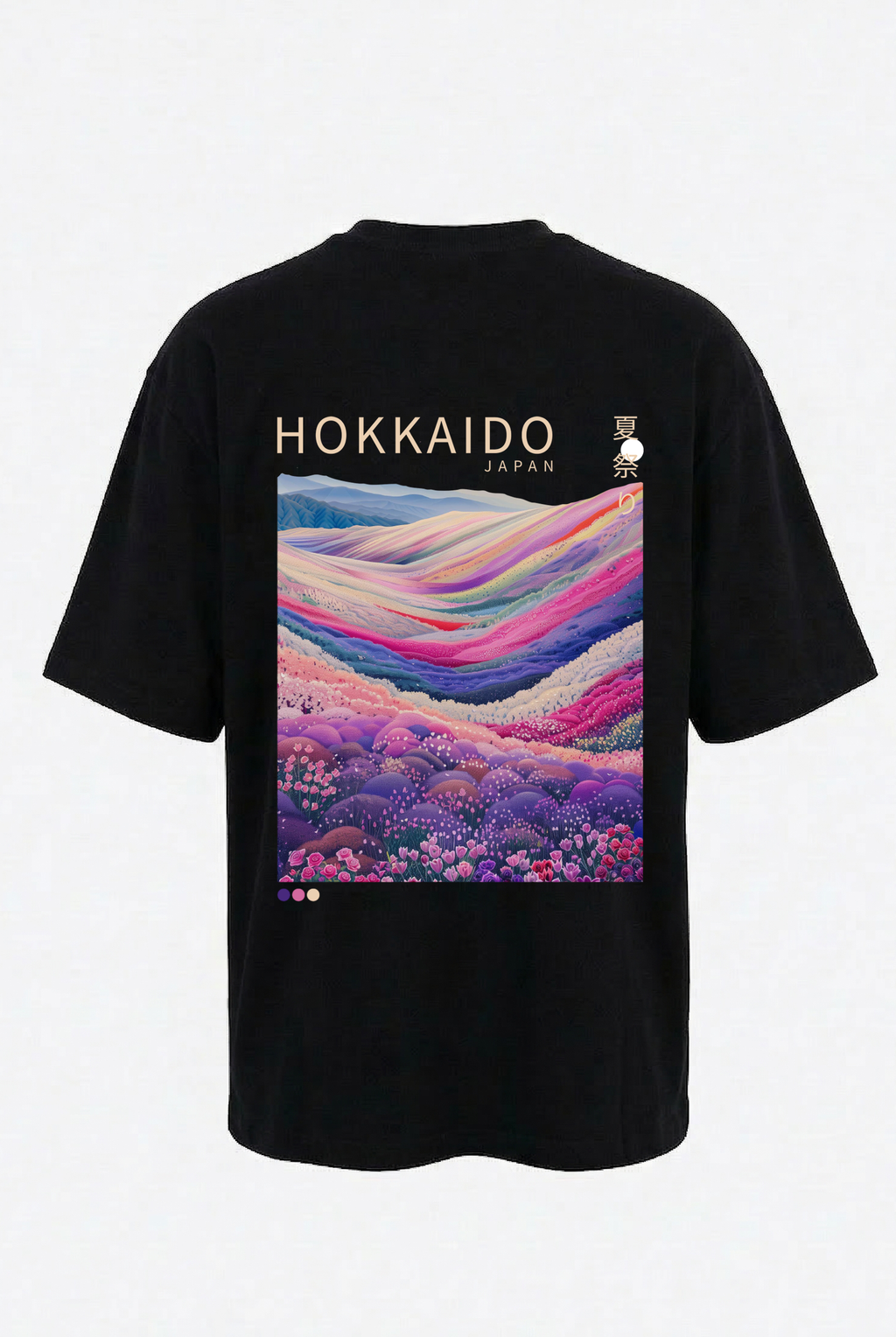 Journey of Lavender Unisex Oversize T-Shirt Siyah