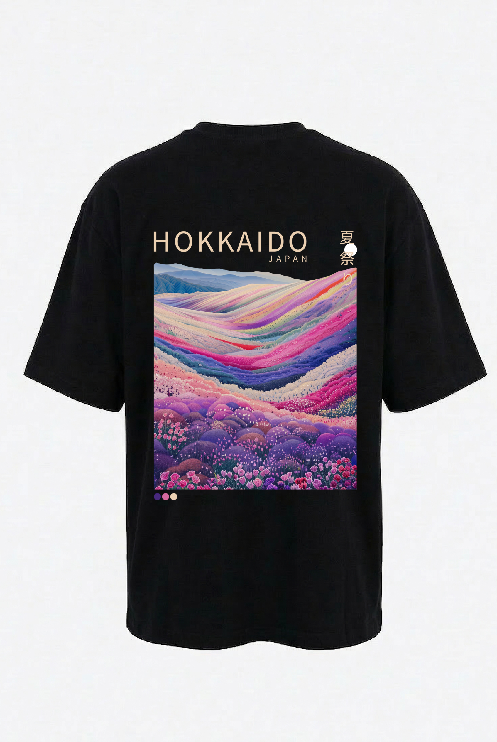 Journey of Lavender Unisex Oversize T-Shirt Siyah