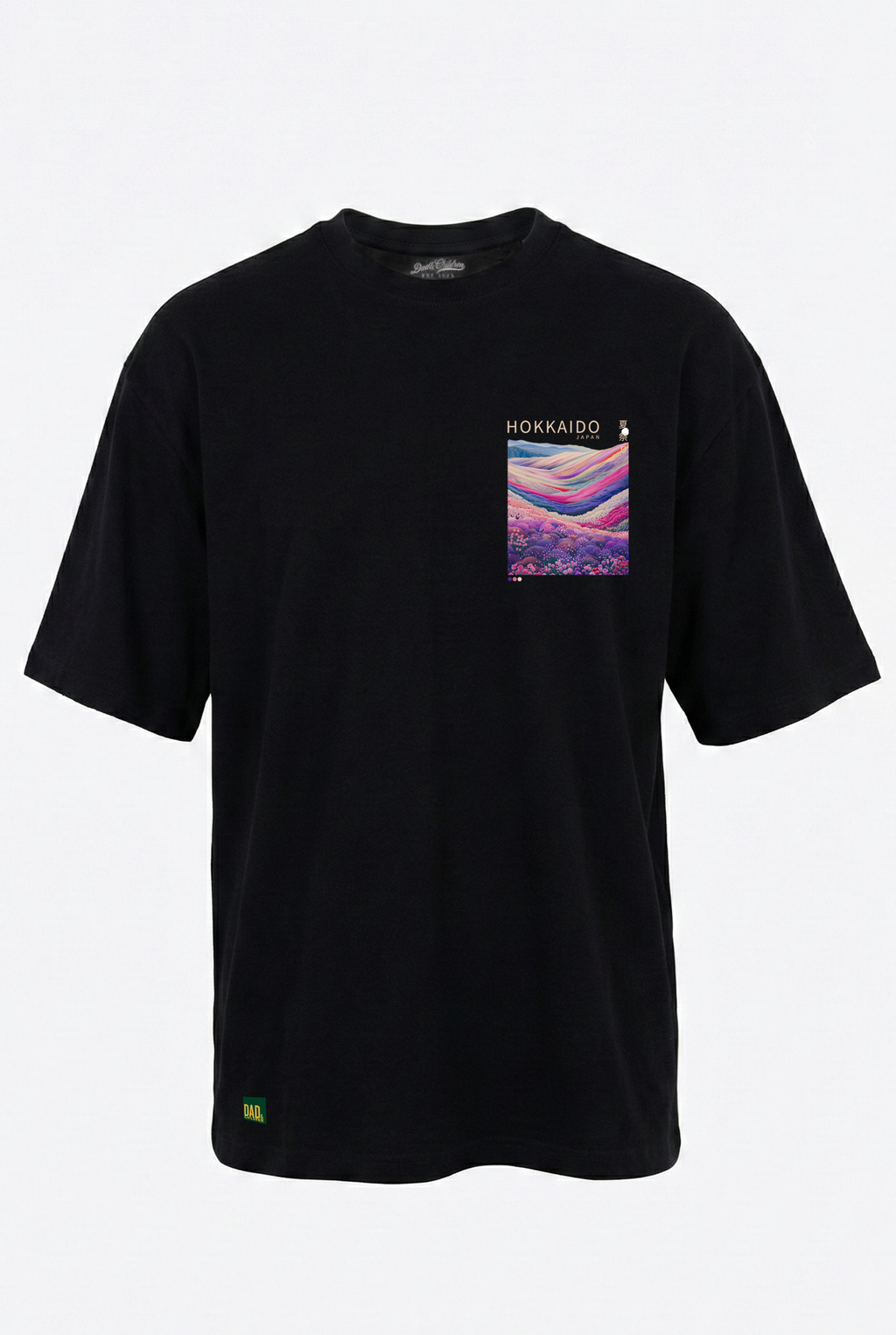 Journey of Lavender Unisex Oversize T-Shirt Siyah